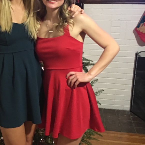 Forever 21 Red Fit & Flare Dress - Picture 9 of 9